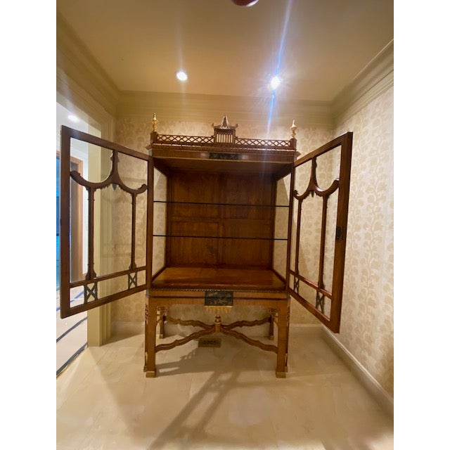 Burton Ching Chippendale Fruitwood Display Cabinet For Sale In San Francisco - Image 6 of 14