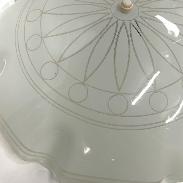 White 1960s Sunburst Flush Light For Sale - Image 8 of 10