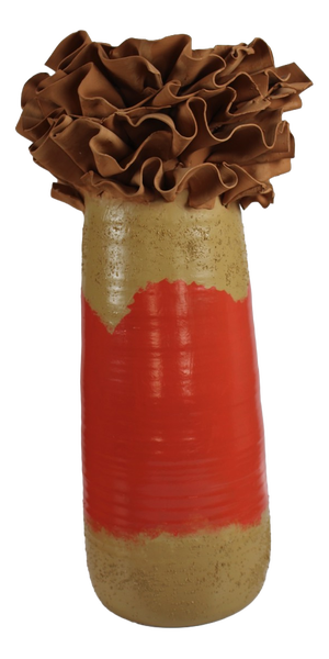 Decorated Terracotta Vase by Mascia Meccani for Meccani Design