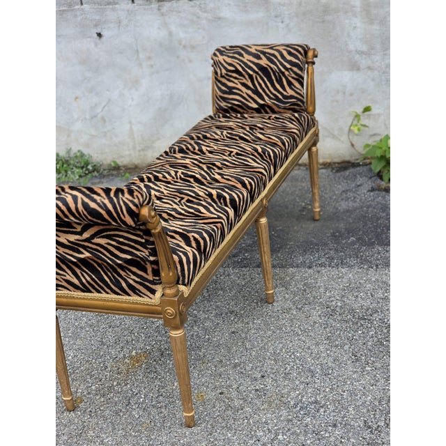 19th Century Italian Gilded Window Bench. For Sale - Image 13 of 17