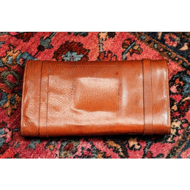 Stately English Antique Leather Suede Case With Tins Home Decor Prop For Sale - Image 15 of 16