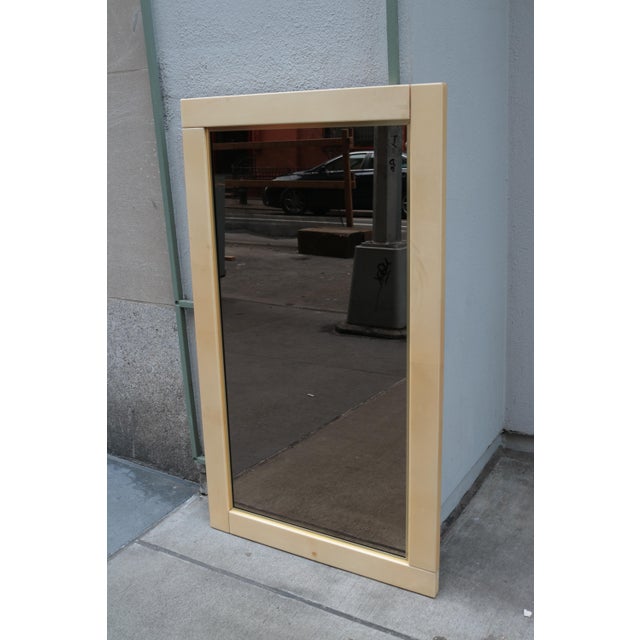 Brown 1980s Pair of Lacquered Parchment Modernist Mirrors For Sale - Image 8 of 18