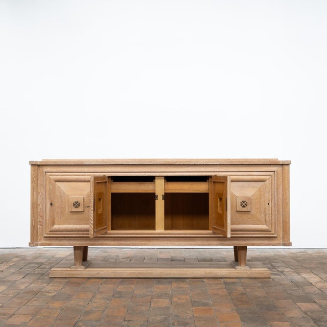 1940s Mid-Century Modern French Sideboard in the style of Gaston Poisson, 1940s For Sale - Image 5 of 12