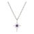 Natural Amethyst Star Pendant, Dainty North Star Jewelry, Purple Gemstone Minimalist Silver Necklace For Sale