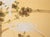 Wood "Tit and Chrysanthemums", Showa Era Japanese Painted Silk Bybu Screen For Sale - Image 7 of 18