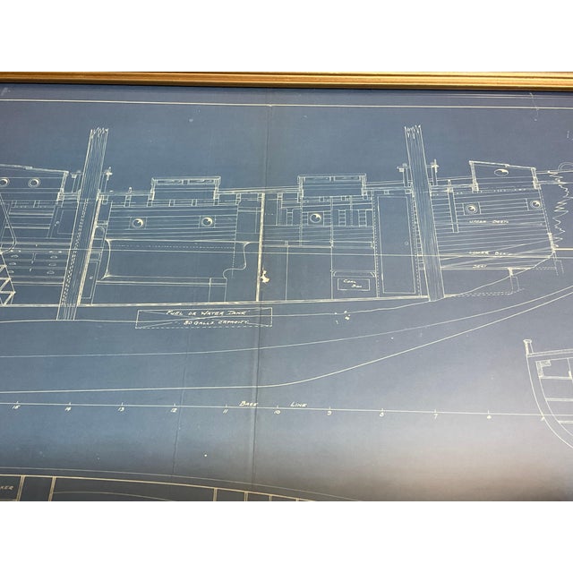 Yacht Blueprint Showing Cabin of Sixty Two Foot Schooner For Sale - Image 11 of 12