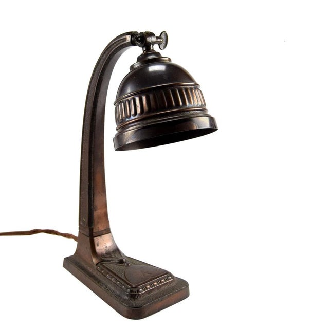 Art Nouveau Copper Table Lamp, 1890s For Sale - Image 3 of 3