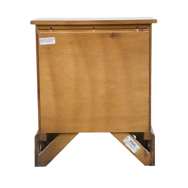 Keller Furniture Solid Cherry Early American Colonial Revival 24" Four Drawer Nightstand 2650 For Sale - Image 11 of 14