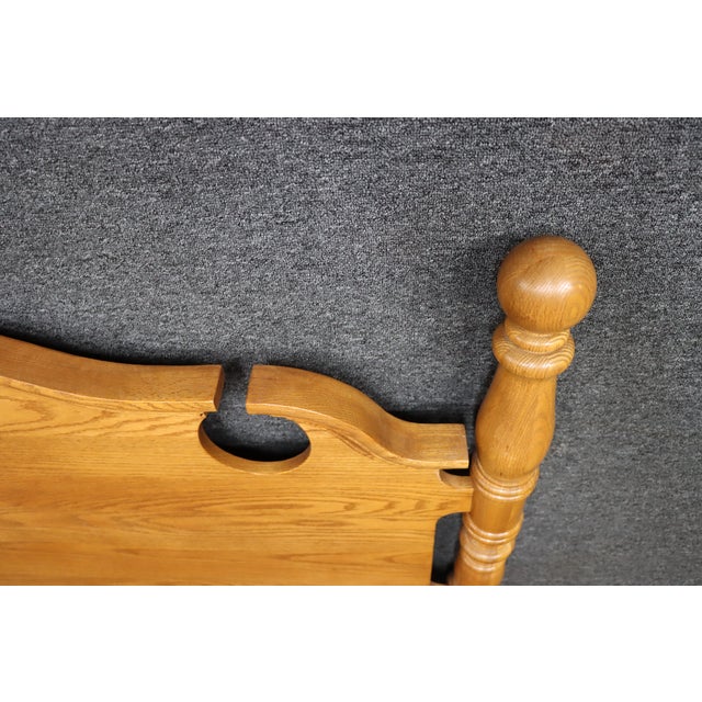 Pennsylvania House Oak King/Queen Headboard Convertible Traditional Country Style For Sale - Image 9 of 9