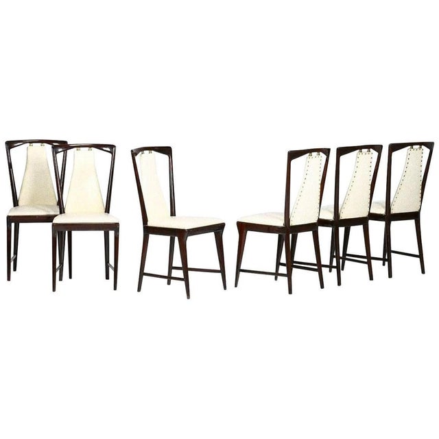 Brown Mid-Century Chairs Attributed to Osvaldo Borsani, 1950s, Set of 6 For Sale - Image 8 of 8