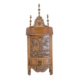 Early 20th Century French Hand-Carved Flour Box For Sale