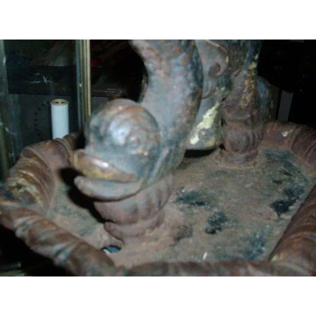 Metal 19th Century American Classical Cast Iron Dolphin & Shell Form Boot Scraper For Sale - Image 7 of 9