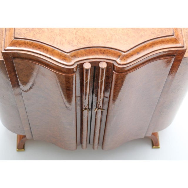 Fine Art Deco Amboyna Burr Table Top Cabinet, 1930s For Sale - Image 11 of 17