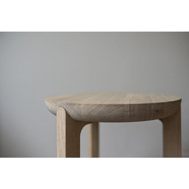 2020s Juro | Solid Oak Stool For Sale - Image 5 of 7