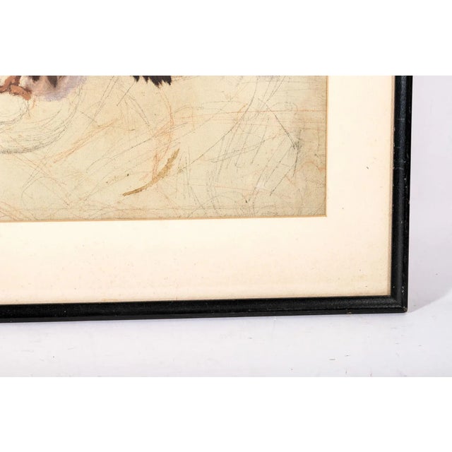 Antonie Fromholz Birnbach (German, 19th C.) Oil Painting on Unstretched Canvas, Portrait of a Full-Bodied Hawk in Profile For Sale - Image 9 of 12