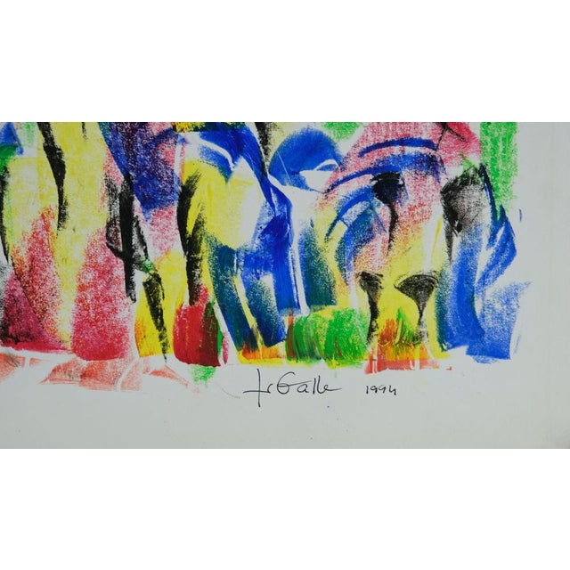 Françoise Galle, Lovers' Kiss, Pastel For Sale - Image 5 of 6