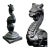 Antique Victorian Cast Iron Figural Dragon Architectural Ornamental Statutes—A Pair For Sale
