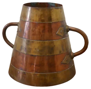 French Conical Copper and Brass Banded Measure, 1850