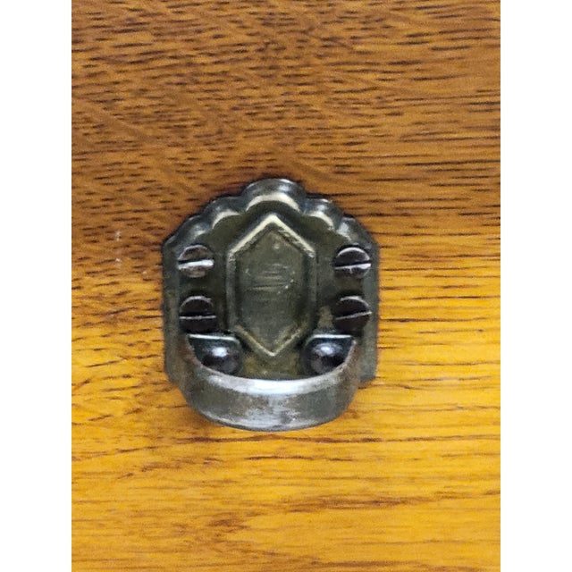 Antique French Oak Nightstands With Carrera Marble Tops - A Pair For Sale In Denver - Image 6 of 10