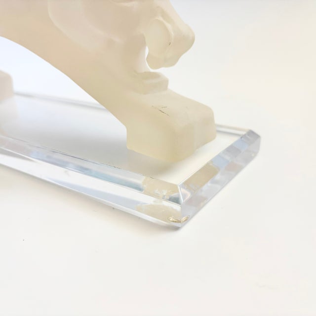 Large Resin Panther on Lucite Base Sculpture For Sale - Image 9 of 10
