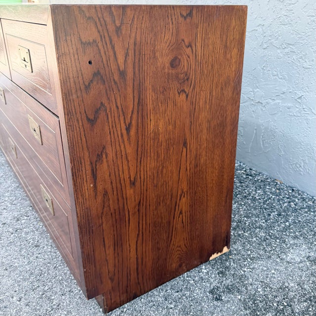 Brown Vintage “Scene One” Campaign Dresser by Henredon For Sale - Image 8 of 12