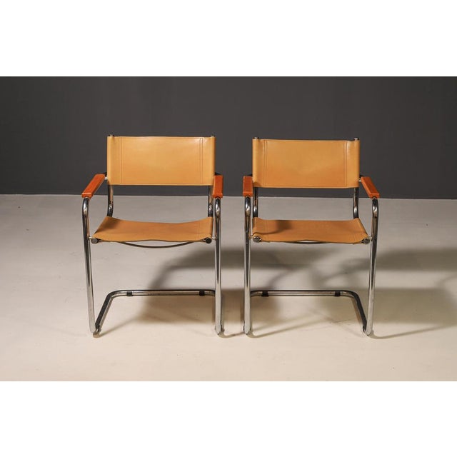 Set of Tubular Steel Cantilever Armchairs, 1970s For Sale - Image 17 of 18