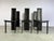 Black Vintage Black Leather Dining Chairs, 1980s, Set of 6 For Sale - Image 8 of 10