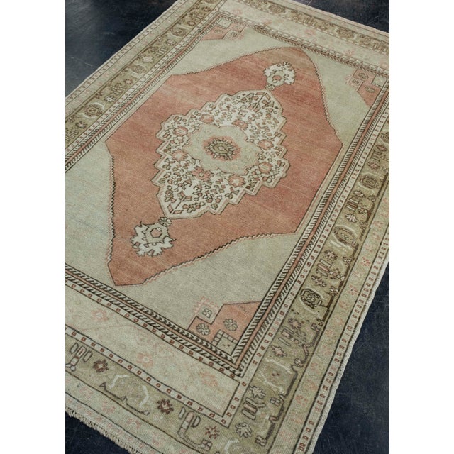 Turkish Turkish Oushak Rug 2'4" x 3'7" #17504 For Sale - Image 3 of 8