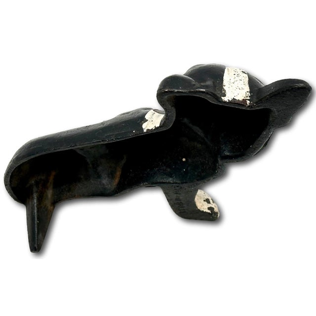 Hard 2 Find Vintage 1930s "Wedge" Type Cast Iron Boston Terrier Puppy Dog Doorstop by Spencer Guillford For Sale - Image 10 of 12