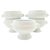 French Country Set of 5 Sur La Table White Porcelain Lion-Head Pedestal Soup Bowls For Sale - Image 3 of 14
