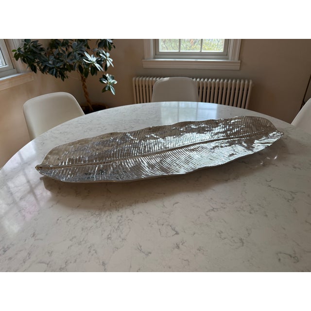 2020s 2020s Beatriz Ball "Garden" Banana Leaf Extra Extra Large Platter (39") For Sale - Image 5 of 10