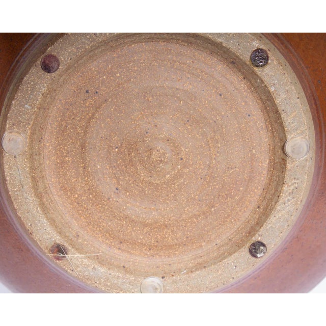 Ceramic Studio Pottery Bowl With Handles For Sale - Image 7 of 7