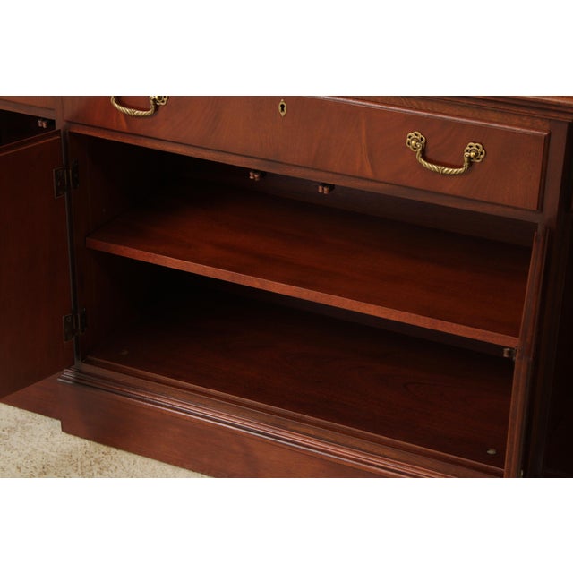 Wood Ethan Allen 18th Century Mahogany Collection Breakfront For Sale - Image 7 of 18