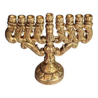 Vintage Miniature 925 Sterling Silver Hanukkah Menorah Hanukkiah 32g Judaica For Sale