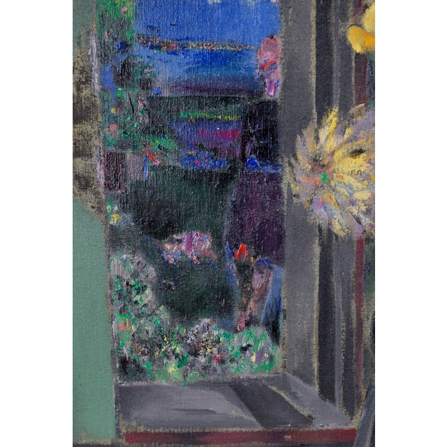 Vase at Dusk - Expressionist Still Life Original Oil Painting by Wright For Sale - Image 4 of 6