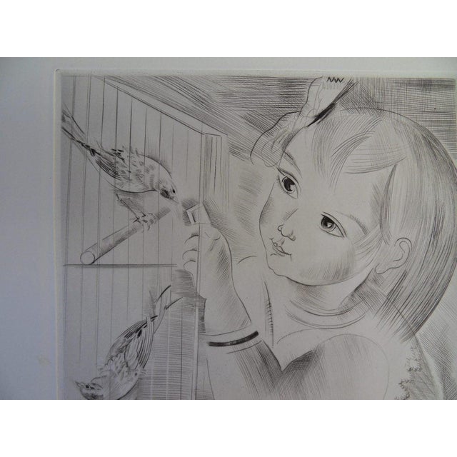 Modern Emilia Mily Possoz, The Bird Cage, Original Engraving For Sale - Image 3 of 7
