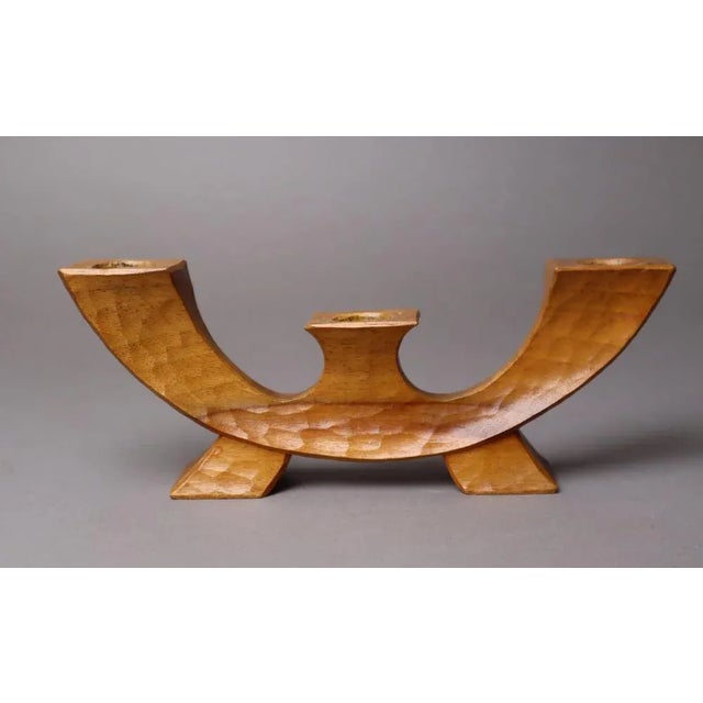 Small Anthroposophical Waldorf Candleholder in Carved Wood, 1940 For Sale - Image 6 of 6