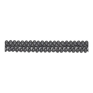 Schumacher Astor Braid Indoor & Outdoor in Charcoal For Sale