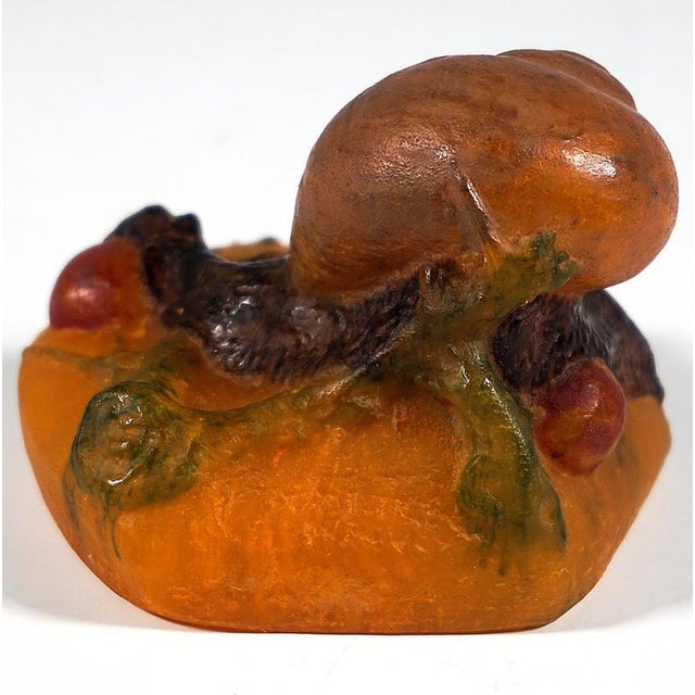 Art Nouveau Pate de Verre Snail Paperweight by Amalric Walter & Henri Bergé, France, 1920 For Sale - Image 6 of 8