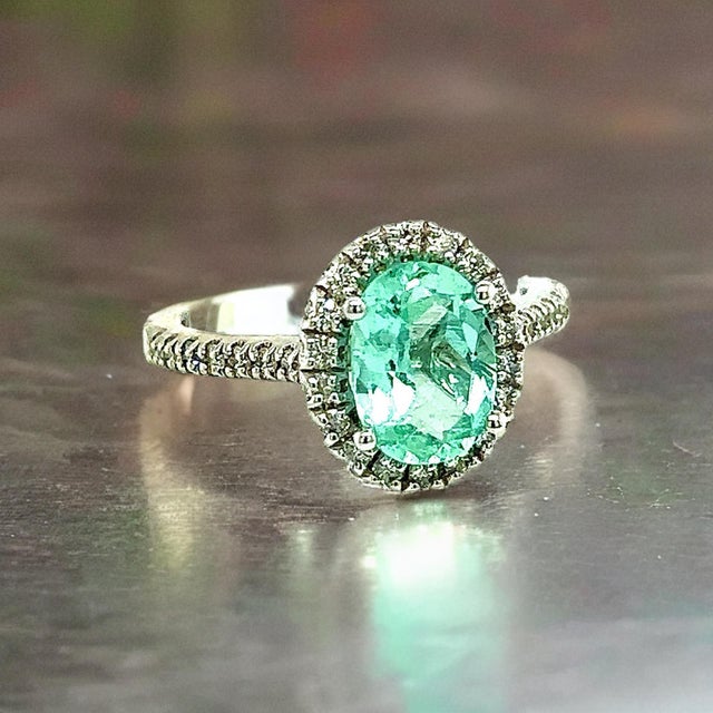 Natural Fine Quality Colombian Emerald Diamond Ring Size 6.5 14k W Gold 2.98 TCW Certified $6,790 218110 Nothing says, “I...