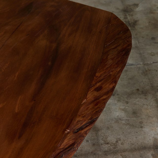 Live Edge Redwood Coffee Table For Sale - Image 15 of 18