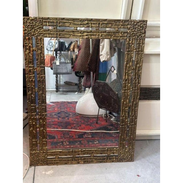 Vintage Mirror with Bronze Frame, 1970s For Sale - Image 4 of 11