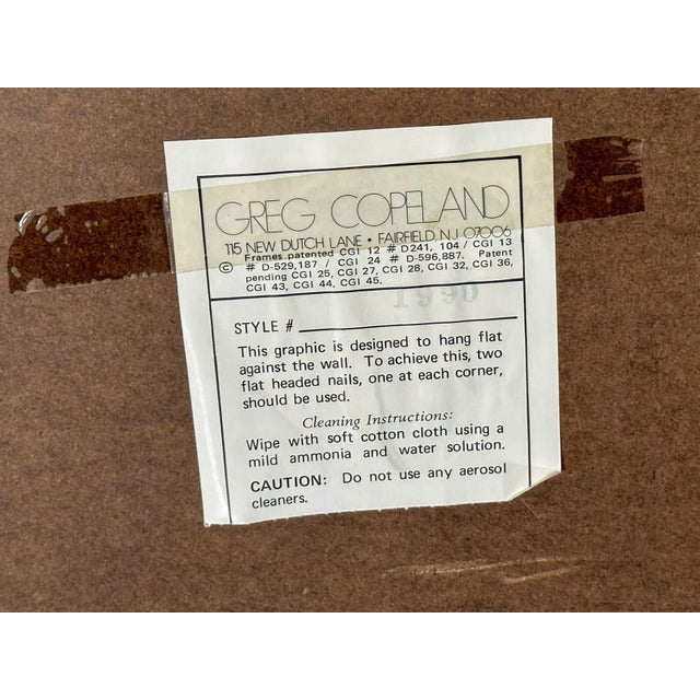 Signed and Numbered Colored Lithograph in a Greg Copeland Gold Frame For Sale - Image 10 of 10