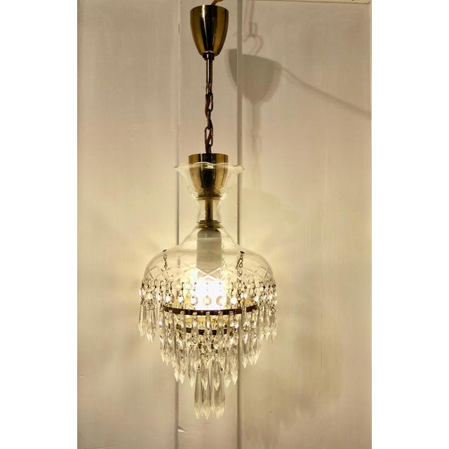 Large French Waterfall Crystal Chandelier, 1920s For Sale - Image 6 of 9