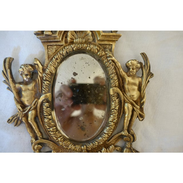 19th Century Baroque Gilt Bronze Mirror by Charles Casier For Sale - Image 4 of 7