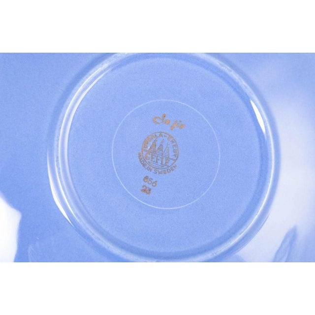 Ceramic Safir Plates by Arthur Percy for Upsala Ekeby, Set of 6 For Sale - Image 4 of 5