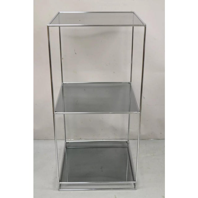 Abstracta Modular Shelf by Poul Cadovius for Royal System with Smoked Glass - 2 Pc Set. Item features 2 shelves with...