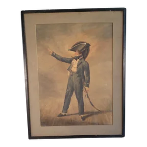 Denis Dighton (1792 – 8 August 1827) British Naval Officer in Blue Short Coat Watercolor