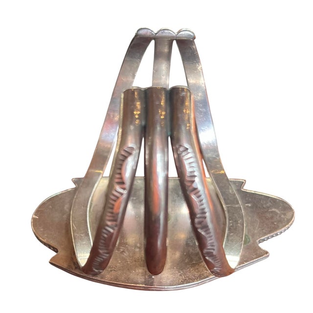 Silver 1940s Royston Turquoise, Coral and Bear Claw Sterling Silver Bracelet, Signed For Sale - Image 8 of 9