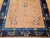 Antique Chinese Peking Rug, Hand-Knotted Wool, Pale Peach, Navy, 9' x 12' For Sale - Image 15 of 18